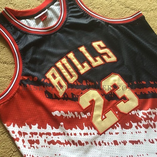 Maillot Chicago Bulls Michael Jordan Mitchell & Ness Noir Rouge